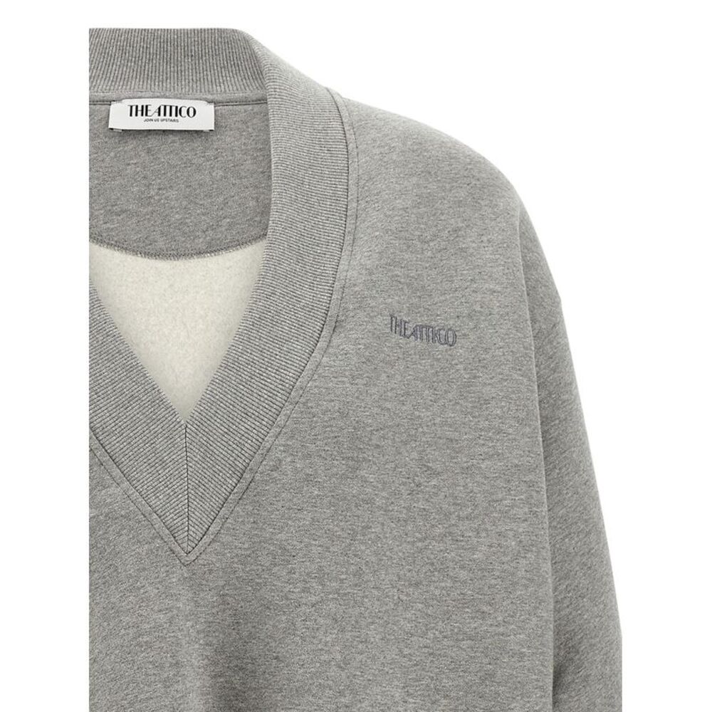 The Attico Gray Cotton Women's Sweatshirt - Picture 3 of 4
